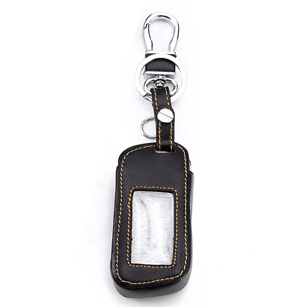 Leather Car Key Case Cover Holder for Starline A93 A63 Car Alarm Remote Controller LCD Keychain Cover Wallet (Brown Thread)
Leather Car Key Case Cover Holder for Starline A93 A63 Car Alarm Remote Controller LCD Keychain Cover Wallet (Brown Thread)
