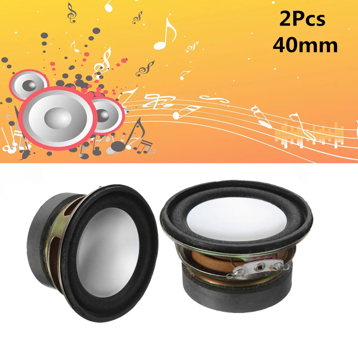 2PCS 40mm 4Ohm 3W Mini Audio Portable Speakers Full Range Stereo Speaker Electronic Horn Enthusiast DIY Loudspeaker
2PCS 40mm 4Ohm 3W Mini Audio Portable Speakers Full Range Stereo Speaker Electronic Horn Enthusiast DIY Loudspeaker