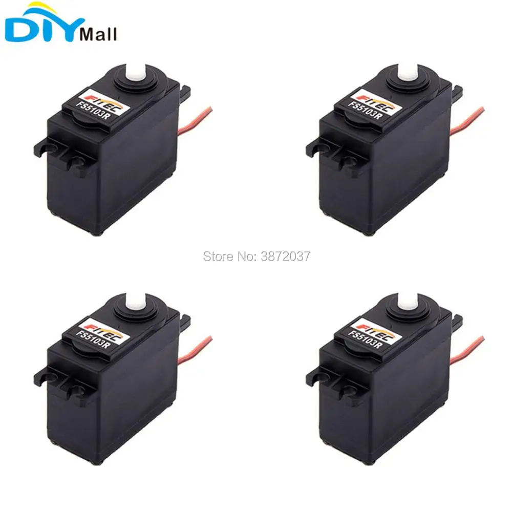 4pcs/lot Feetech FS5103R 360 Degree Continuous Rotation Servo Standard Analog 3kg.cm for Arduino Raspberry Pi
4pcs/lot Feetech FS5103R 360 Degree Continuous Rotation Servo Standard Analog 3kg.cm for Arduino Raspberry Pi