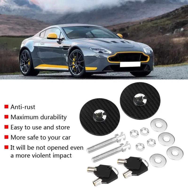 Car Universal Engine Hood Cover Lock Key Pin Kit Quick Latch Release Carbon Fiber Style
Car Universal Engine Hood Cover Lock Key Pin Kit Quick Latch Release Carbon Fiber Style