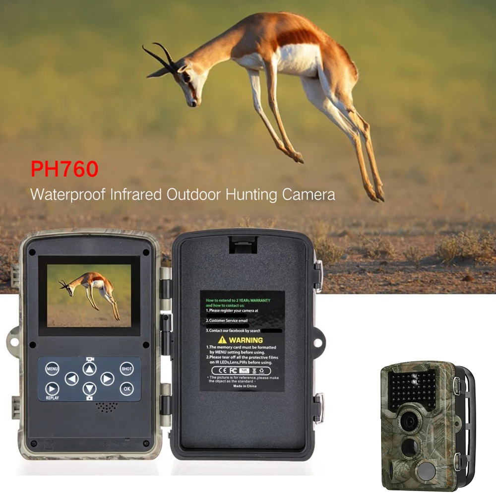 Waterproof IR Night Vision Infrared Hunting Camera Wild Trail Camera 16MP 1080P HD Video TFT LCD Display Support 11 Languages
Waterproof IR Night Vision Infrared Hunting Camera Wild Trail Camera 16MP 1080P HD Video TFT LCD Display Support 11 Languages