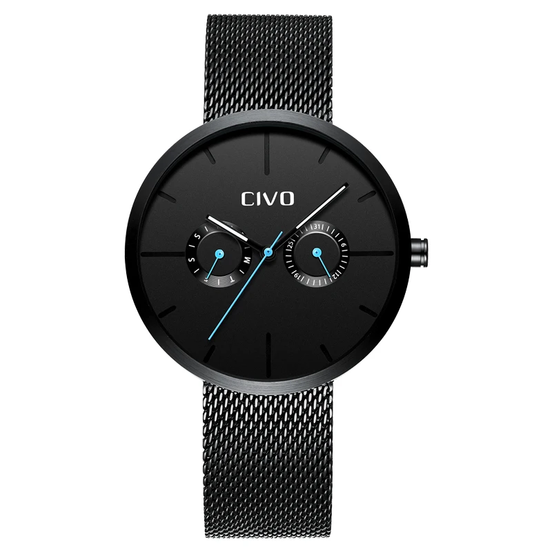 CIVO New Waterproof Luxury Top Brand Men Watches Fashion Simple Quartz Watch For Men Date Steel Mesh Minimalist Wristwatch Clock
CIVO New Waterproof Luxury Top Brand Men Watches Fashion Simple Quartz Watch For Men Date Steel Mesh Minimalist Wristwatch Clock