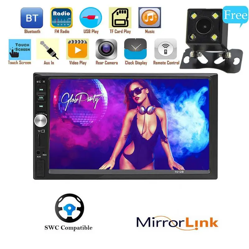 Car Radio 7inch 2 DIN Car MP5 MP3 Player Bluetooth Touch Screen Stereo Radios Camera USB/TF Interface Aux In Auto Accessories
Car Radio 7inch 2 DIN Car MP5 MP3 Player Bluetooth Touch Screen Stereo Radios Camera USB/TF Interface Aux In Auto Accessories