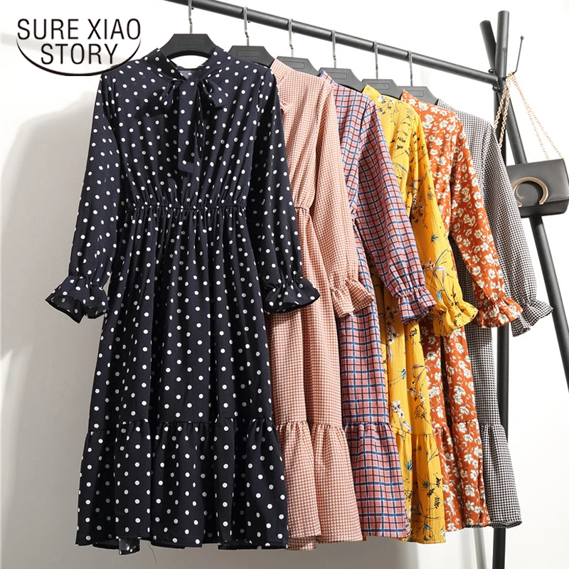 fashion woman dresses 2019 spring floral Print Chiffon Dress Long Sleeve Women dress Elegant vintage Long dresses women 1945 50
fashion woman dresses 2019 spring floral Print Chiffon Dress Long Sleeve Women dress Elegant vintage Long dresses women 1945 50