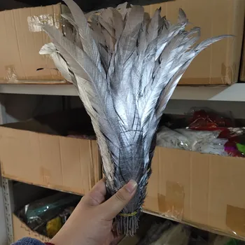 Wholesale Beautiful 100pcs Single Silver Natural Rooster tail feather 10-12inches/25-30cm For Decorative Accessories
Wholesale Beautiful 100pcs Single Silver Natural Rooster tail feather 10-12inches/25-30cm For Decorative Accessories