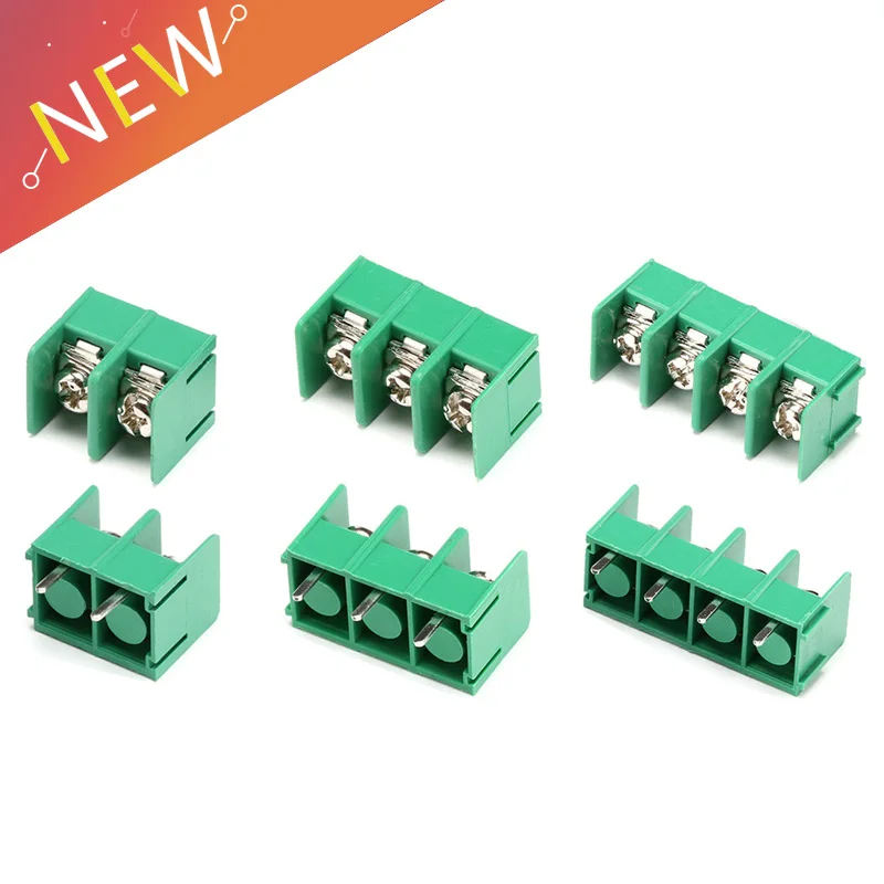 

10PCS/lot 7.62 mm KF7.62 - 2P 3P 4P MG 762 - 2 3 4 Pin Can be spliced Screw Terminal Block Connector Black 7.62mm Pitch