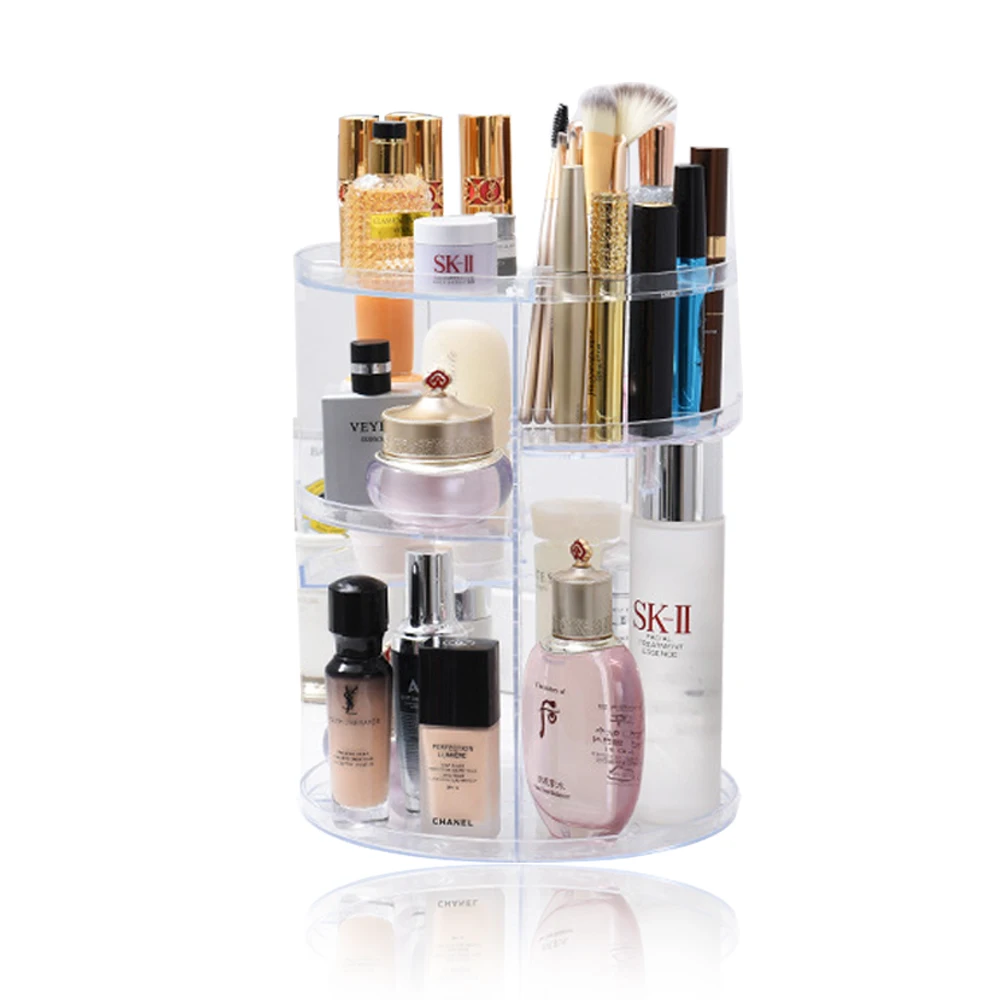 360 Degree Rotating Makeup Organizer Multifunction Jewelry Cosmetic Lipstick Brushes Make Up Organizer Plastic Storage Box Case
360 Degree Rotating Makeup Organizer Multifunction Jewelry Cosmetic Lipstick Brushes Make Up Organizer Plastic Storage Box Case