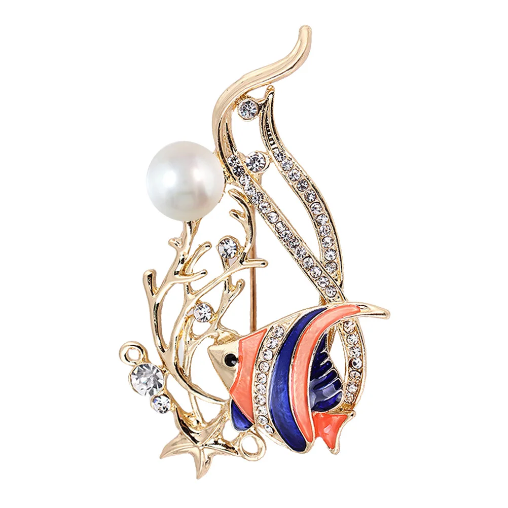 Tropical Fish Brooches Rhinestones Breastpin Brooch Pin Women Jewel Accessory for Bag Shawl Scarf Clothes Hat Decoration
Tropical Fish Brooches Rhinestones Breastpin Brooch Pin Women Jewel Accessory for Bag Shawl Scarf Clothes Hat Decoration