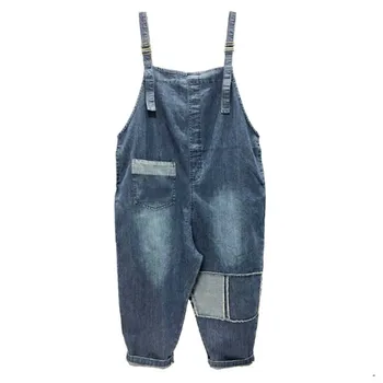 Big Pockets Bib pants casual jeans Denim splice Cowboy Pants Overalls Women Plus Size Low Drop Crotch Pants Jumpsuits Q030
Big Pockets Bib pants casual jeans Denim splice Cowboy Pants Overalls Women Plus Size Low Drop Crotch Pants Jumpsuits Q030