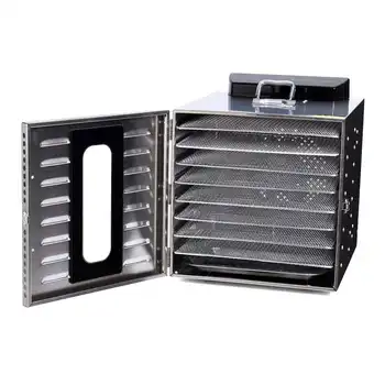 8 Layer Commercial Professional Fruit Food Dryer Stainless Steel Food Fruit Vegetable Pet Meat Air Dryer Electric Dehydrator
8 Layer Commercial Professional Fruit Food Dryer Stainless Steel Food Fruit Vegetable Pet Meat Air Dryer Electric Dehydrator