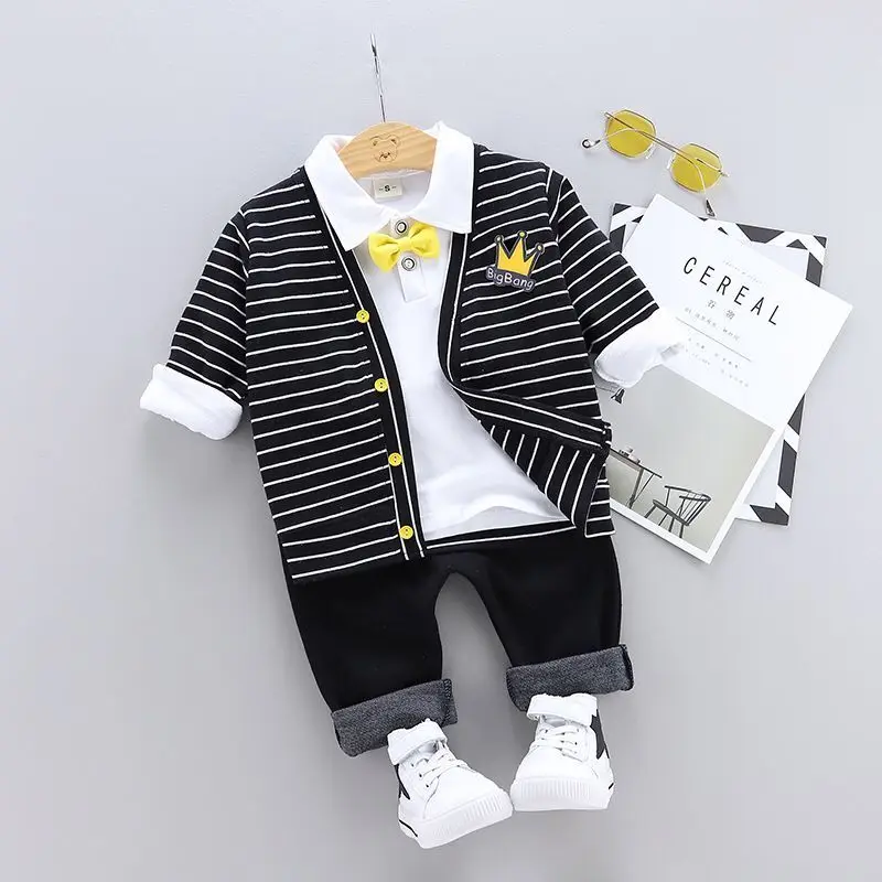 Spring Autumn Children Girl Boys Fashion Clothing Jacket Bow T Shirt Pants 3Pcs/Sets Leisure Suit Clothes Baby Cotton Tracksuits
Spring Autumn Children Girl Boys Fashion Clothing Jacket Bow T Shirt Pants 3Pcs/Sets Leisure Suit Clothes Baby Cotton Tracksuits
