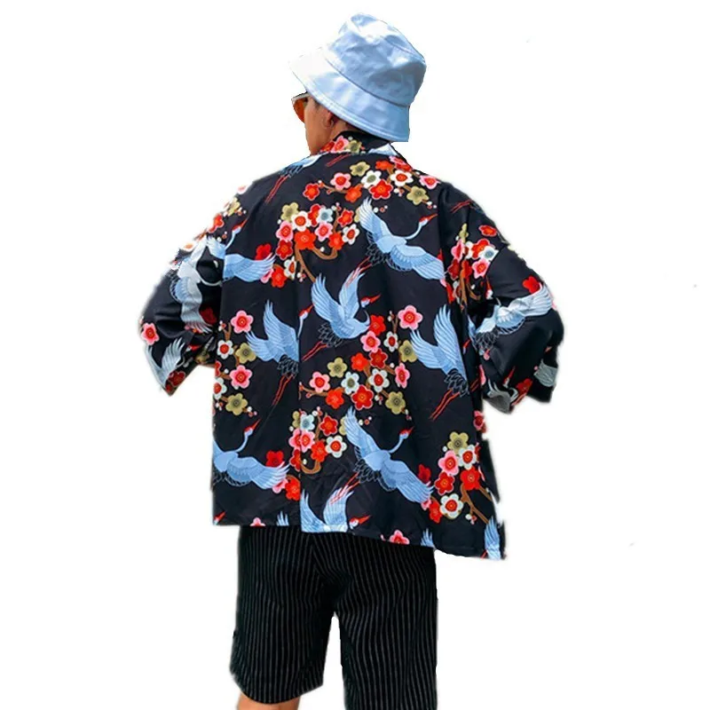 Men Japan Style Crane Floral Pattern Printing Kimono Cardigan Shirt Summer Beach Male Streetwear Casual Half Sleeves Blouses XXL
Men Japan Style Crane Floral Pattern Printing Kimono Cardigan Shirt Summer Beach Male Streetwear Casual Half Sleeves Blouses XXL