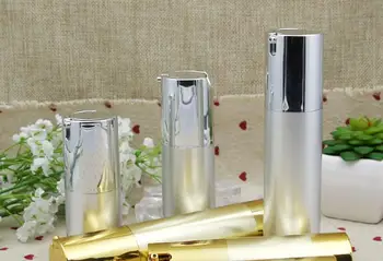 200pcs 15ml 30ml 50ml Gold/silver Empty Cosmetic Airless Bottle Portable Refillable Pump Dispenser Bottles For Travel Lotion
200pcs 15ml 30ml 50ml Gold/silver Empty Cosmetic Airless Bottle Portable Refillable Pump Dispenser Bottles For Travel Lotion