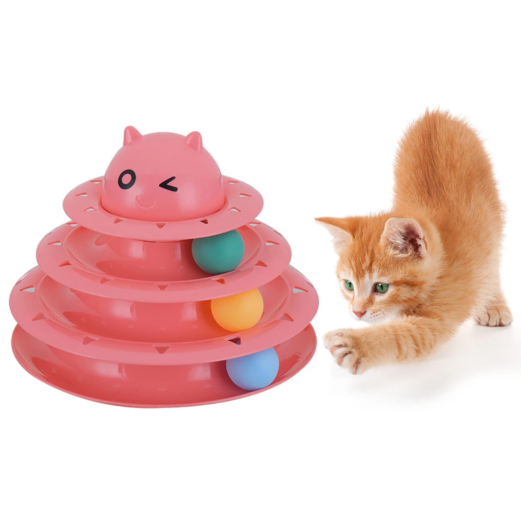 Cat Toy Three-Layer Turntable Track Tower Amusement Training Cat Interactive Toy Pet Toy With Balls Pet Cat Toy Track Carousel
Cat Toy Three-Layer Turntable Track Tower Amusement Training Cat Interactive Toy Pet Toy With Balls Pet Cat Toy Track Carousel