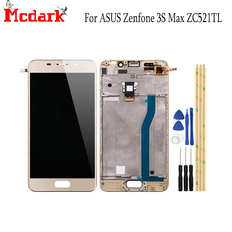 Mcdark 5 2 дюймов для ASUS Zenfone 3 S Max ZC521TL ЖК дисплей и сенсорный экран с полным передним