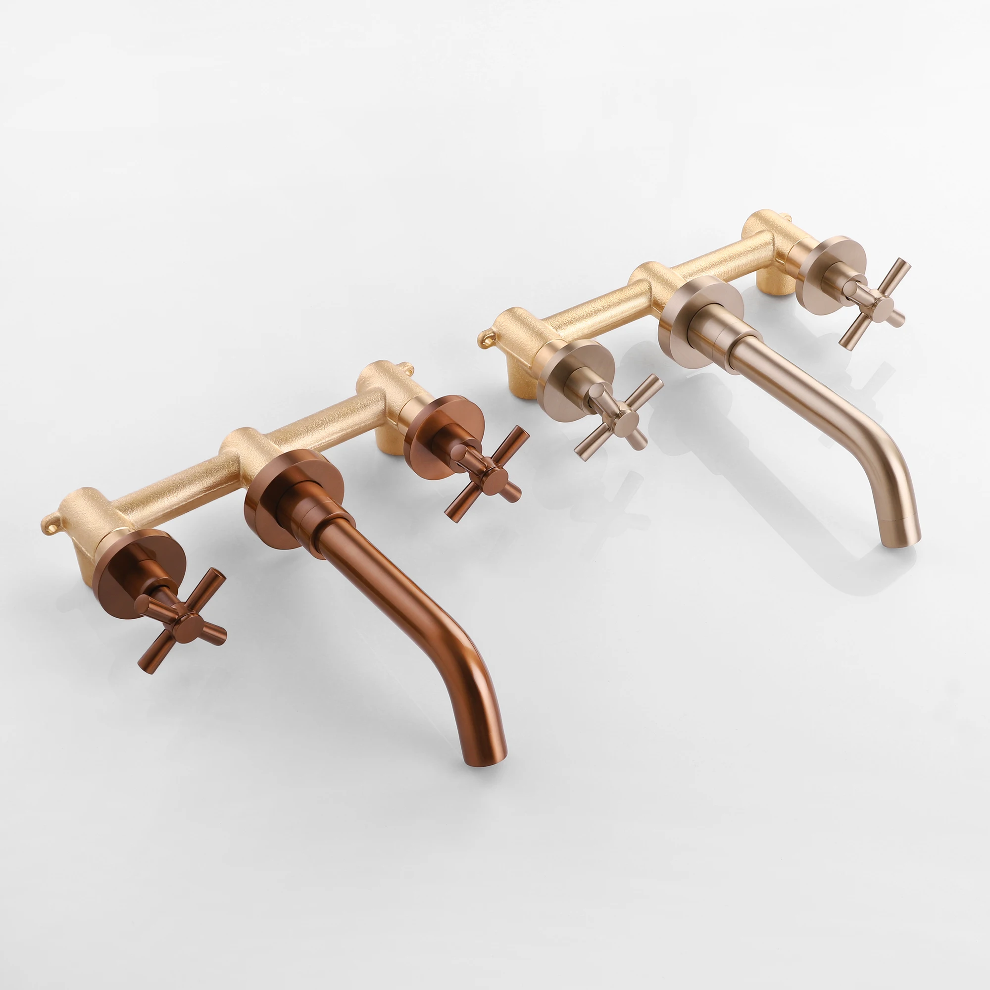 SKOWLL Wall Mounted Brass Basin Faucet Dual Handle Mixer Tap Hot & Cold Bathroom Water Faucet Brushed Gold
SKOWLL Wall Mounted Brass Basin Faucet Dual Handle Mixer Tap Hot & Cold Bathroom Water Faucet Brushed Gold
