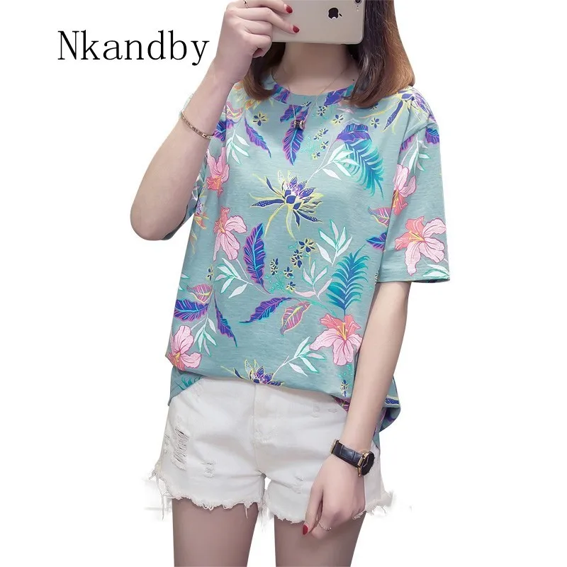 Nkandby Flower Print Summer T-shirt For Woman Fashion Casual Short sleeve Ladies Tshirt 2019 New Bamboo Plus size Basic Tops 4XL
Nkandby Flower Print Summer T-shirt For Woman Fashion Casual Short sleeve Ladies Tshirt 2019 New Bamboo Plus size Basic Tops 4XL