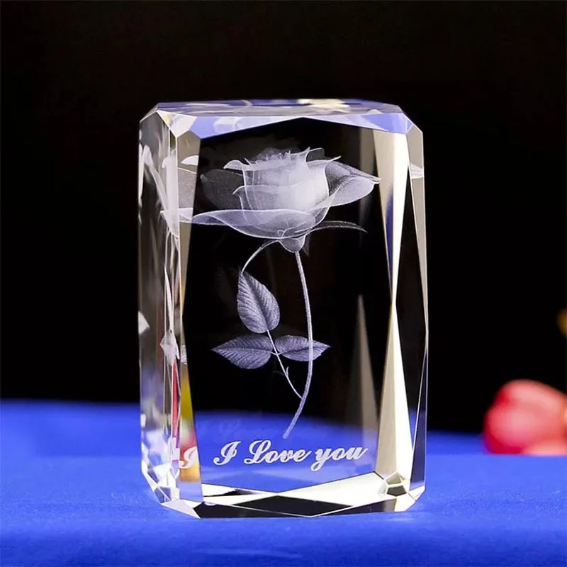 Decorative furnishing Crystal 3D inside carved creative crystal rose laser carved crystal to send girlfriend teacher gift
Decorative furnishing Crystal 3D inside carved creative crystal rose laser carved crystal to send girlfriend teacher gift
