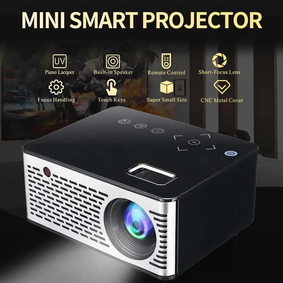 Led Projector for Pocket Mini Projector For Touch keys HDMI USB AV Video Game Projector LED Beamer Support Power Bank Charging
Led Projector for Pocket Mini Projector For Touch keys HDMI USB AV Video Game Projector LED Beamer Support Power Bank Charging