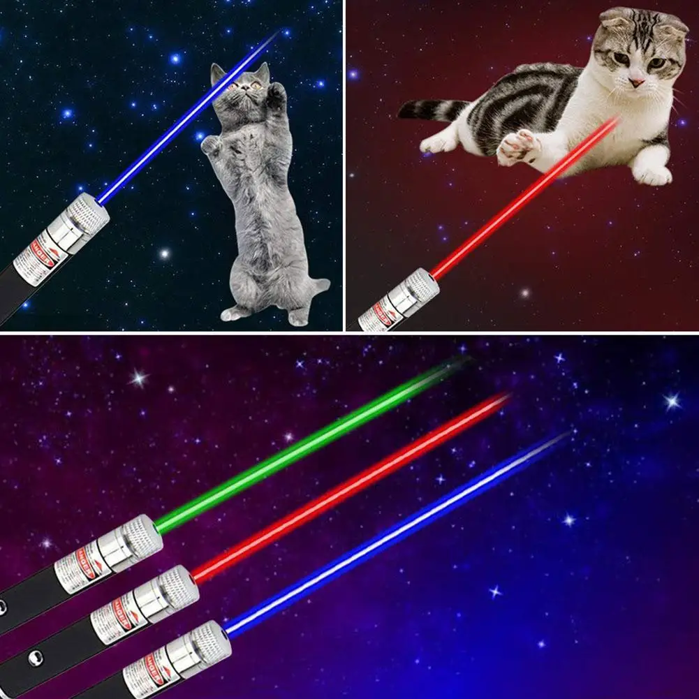 

Pet Cat Toy Red/Purple/Greed Point LED Flashlight 650nm5mw Multifunctional Funny Pointer Pen Light Interactive Toy with Cat