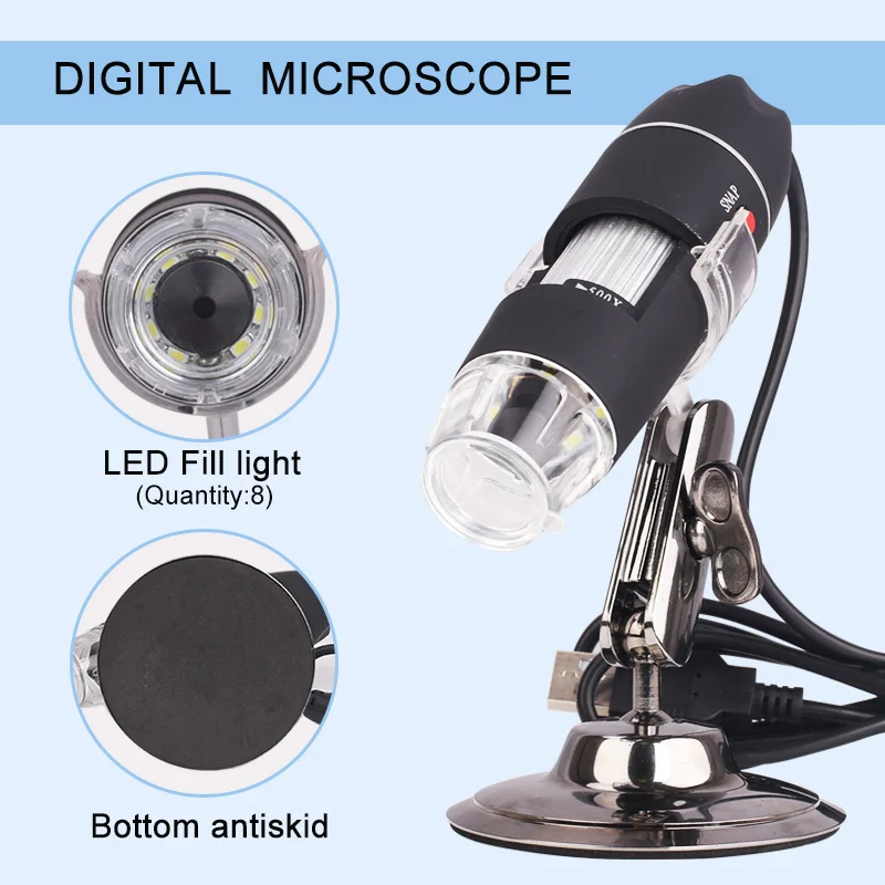 USB Digital Microscope Professional Electronic Microscope Mega Pixels 500X 8 LED Magnifier Stereo Tweezers Magnification
USB Digital Microscope Professional Electronic Microscope Mega Pixels 500X 8 LED Magnifier Stereo Tweezers Magnification