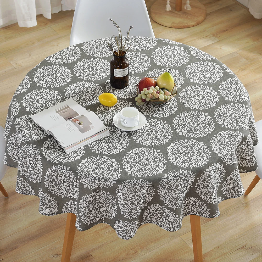 150cm Patio Decoration Dining Room Table Cloth Party Home Use Round Wear- Resisting Printing Nordic Cotton And Linen Vintage
150cm Patio Decoration Dining Room Table Cloth Party Home Use Round Wear- Resisting Printing Nordic Cotton And Linen Vintage
