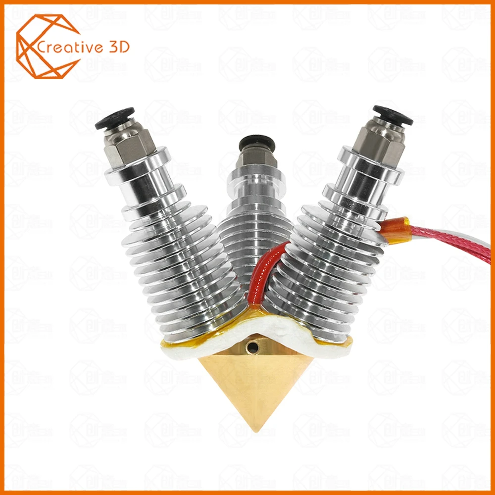 Brass Diamond Extruder Reprap Hotend 3D V6 heatsink 3 IN 1 OUT Multi Nozzle Extruder 3D printer kit for 1.75/0.4mm
Brass Diamond Extruder Reprap Hotend 3D V6 heatsink 3 IN 1 OUT Multi Nozzle Extruder 3D printer kit for 1.75/0.4mm
