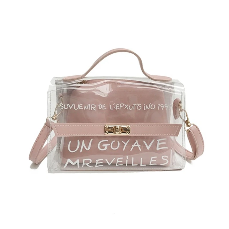 Women Transparent Bag Clear Pvc Jelly Small Tote Messenger Bags Female Crossbody Shoulder Bags
Women Transparent Bag Clear Pvc Jelly Small Tote Messenger Bags Female Crossbody Shoulder Bags