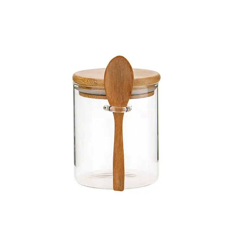 1 pc Glass Jar Clear Food Storage Sealed Canister Container with Lid and Spoon for Salt Sugar Loose Tea Coffee Bean
1 pc Glass Jar Clear Food Storage Sealed Canister Container with Lid and Spoon for Salt Sugar Loose Tea Coffee Bean