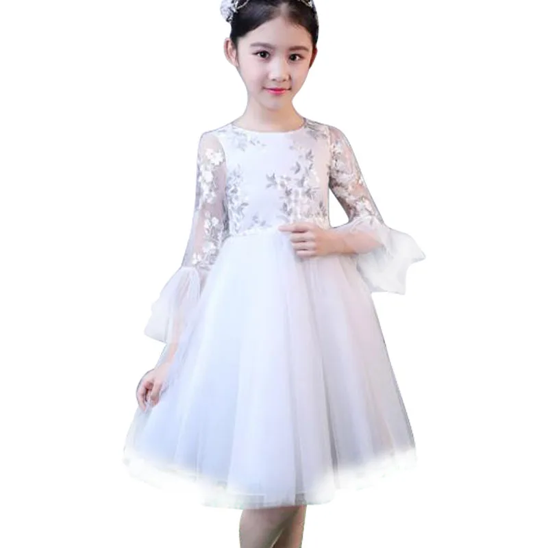 White Lace Flower Long Sleeve Girl Dresses For Wedding Prom Party Event Gown Children Princess Girl Graduation Ceremony Dress
White Lace Flower Long Sleeve Girl Dresses For Wedding Prom Party Event Gown Children Princess Girl Graduation Ceremony Dress