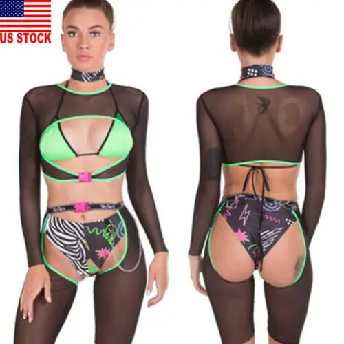 Fashion Women Soft Mesh Sheer See Through Green Black Patchwork Long Sleeve Buckle Summer Crop Top Tank T Shirt US
Fashion Women Soft Mesh Sheer See Through Green Black Patchwork Long Sleeve Buckle Summer Crop Top Tank T Shirt US
