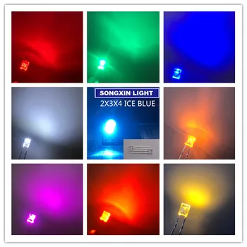 1000pcs Square 2*3*4mm Ultra Bright LED Light Emitting Diode Lamp Red Green Yellow Pink Orange Purple Warm white Ice blue 234
1000pcs Square 2*3*4mm Ultra Bright LED Light Emitting Diode Lamp Red Green Yellow Pink Orange Purple Warm white Ice blue 234