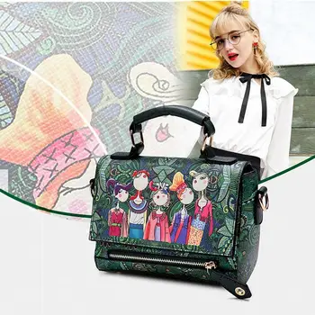 Ms. patchwork forest girl printed green PU leather fashion trend zipper square bag shoulder diagonal package
Ms. patchwork forest girl printed green PU leather fashion trend zipper square bag shoulder diagonal package