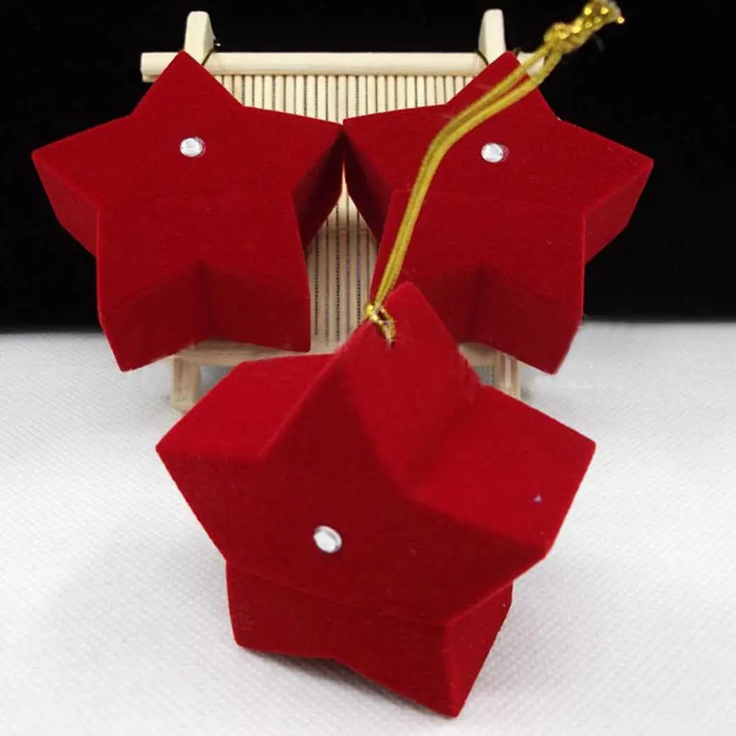 Star Shape Red Velvet Ring Box Wedding Earrings Ring Boxes Jewelry Organizer Storage for Wedding Party Gift Cases
Star Shape Red Velvet Ring Box Wedding Earrings Ring Boxes Jewelry Organizer Storage for Wedding Party Gift Cases