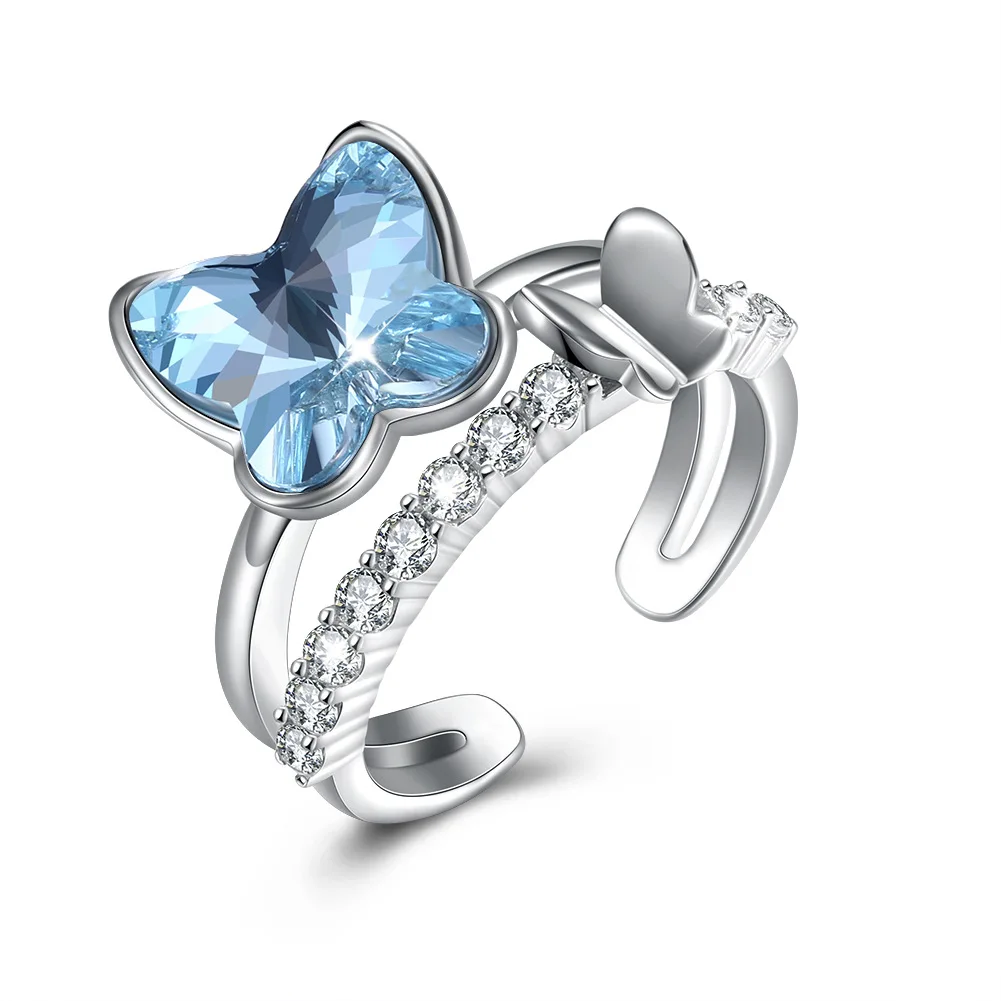 100% Pure 925 Silver Ring AAAAA Oval Lake Blue Butterfly crystal stone Zircon open size Ring for women Wedding Jewelry
100% Pure 925 Silver Ring AAAAA Oval Lake Blue Butterfly crystal stone Zircon open size Ring for women Wedding Jewelry