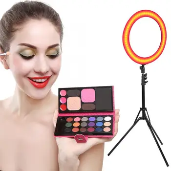 18 Color Light Ring Light Dimmable LED Fill Light with Stand for Video Live Makeup Tool Kits c
18 Color Light Ring Light Dimmable LED Fill Light with Stand for Video Live Makeup Tool Kits c