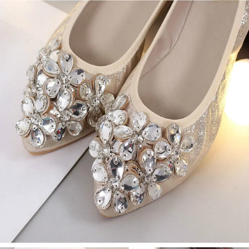SWYIVY Women Shoes Pointed Toe Ballet Flats 2019 Crystal Flats Woman Summer Shoes Gold Rhinestone Ladies Shoes Big Size 33/44
SWYIVY Women Shoes Pointed Toe Ballet Flats 2019 Crystal Flats Woman Summer Shoes Gold Rhinestone Ladies Shoes Big Size 33/44