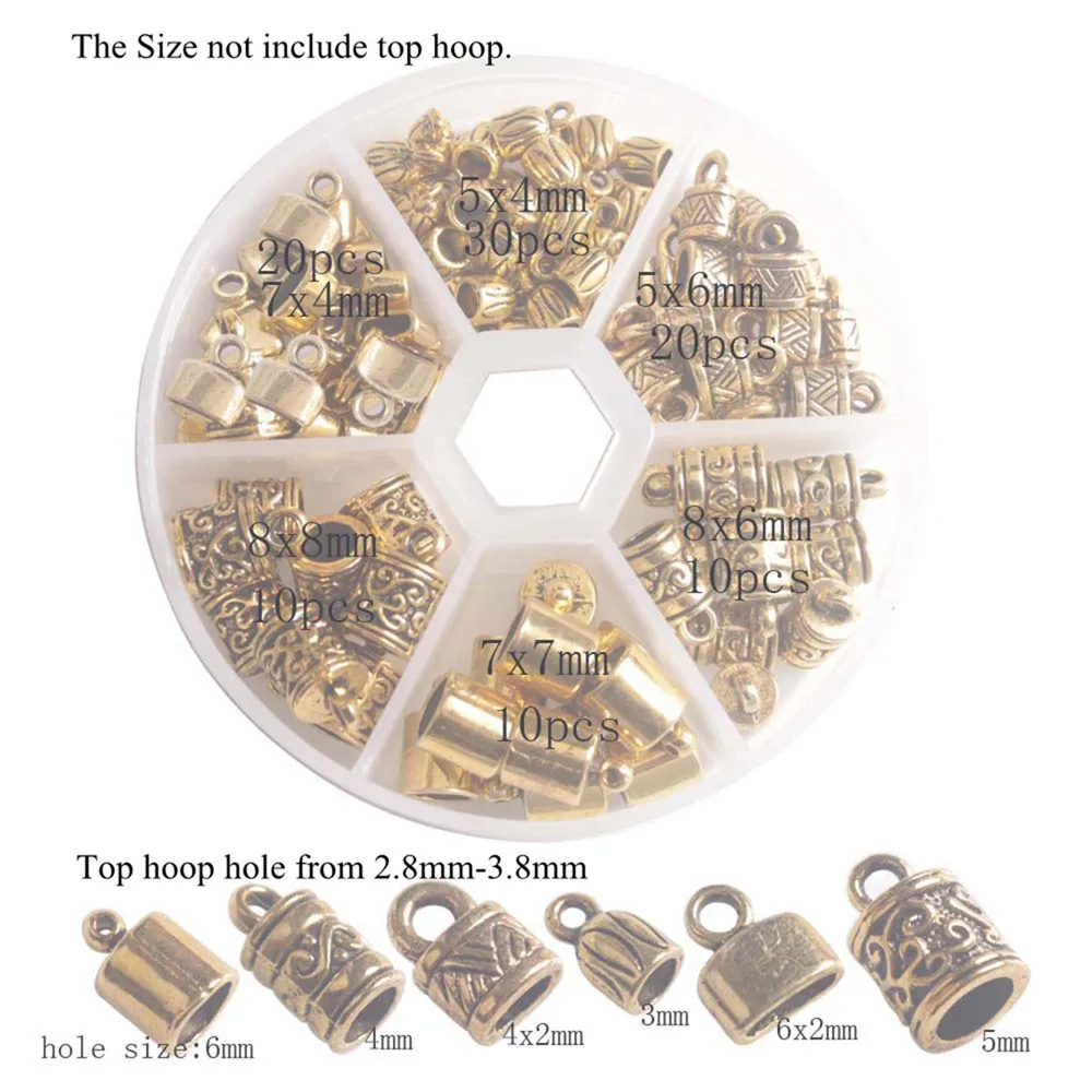 One Box of 100PCS Antiqued Gold Metal Cord End Caps for Jewelry Making Leather Art 8MM-13MM
One Box of 100PCS Antiqued Gold Metal Cord End Caps for Jewelry Making Leather Art 8MM-13MM