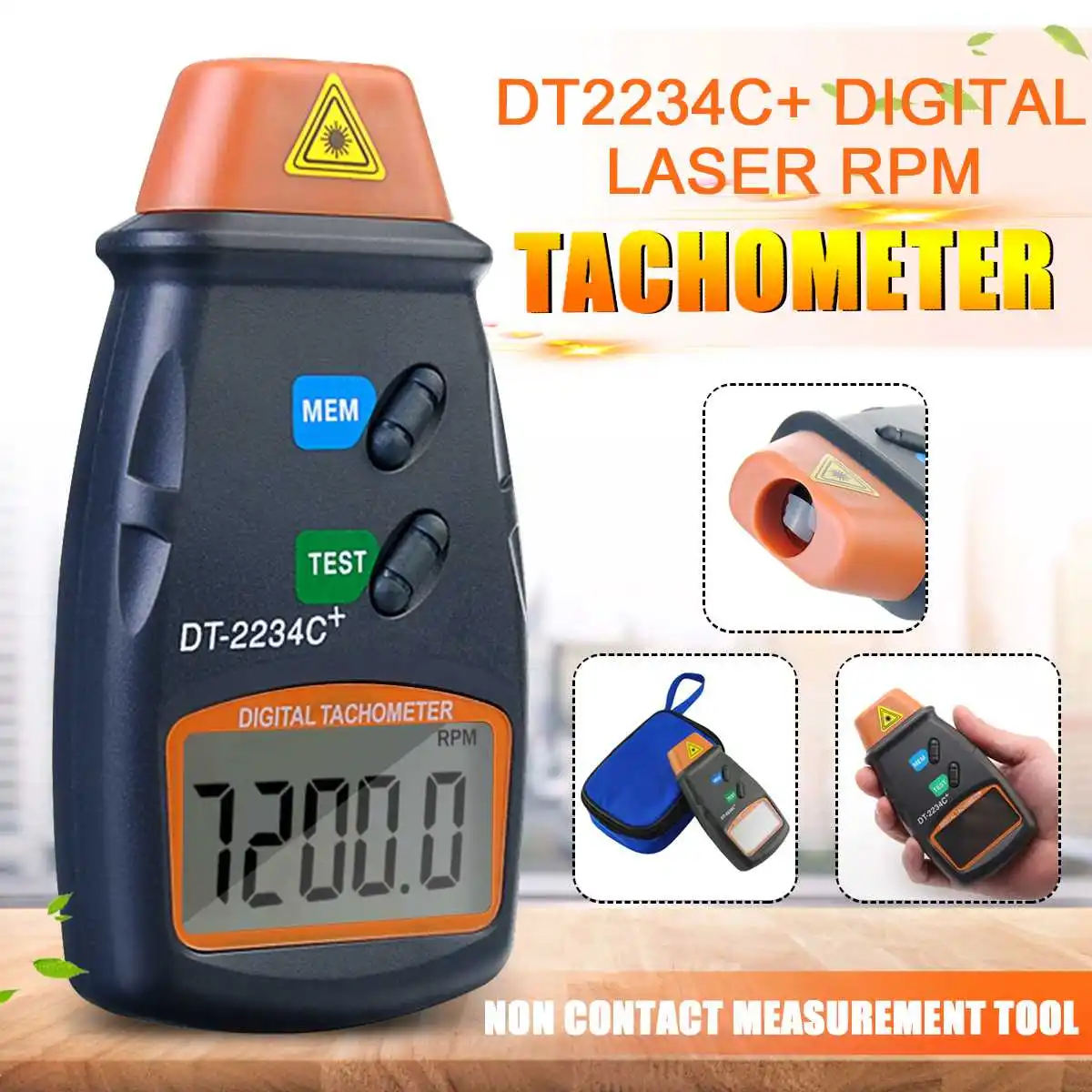 High Quality DT2234C+ Professional Digital Laser RPM Tachometer Non Contact Measurement Tool LCD Display Speed Meter
High Quality DT2234C+ Professional Digital Laser RPM Tachometer Non Contact Measurement Tool LCD Display Speed Meter