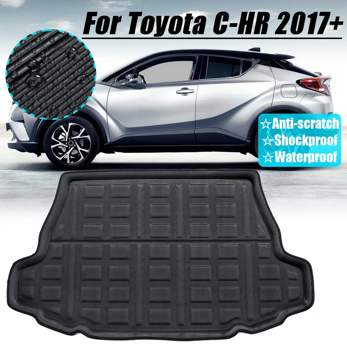 For Toyota C-HR CHR 2017+ 2018 2019 Rear Trunk Cargo Boot Liner Tray Floor Mat Floor Sheet Carpet Mud Protector Waterproof
For Toyota C-HR CHR 2017+ 2018 2019 Rear Trunk Cargo Boot Liner Tray Floor Mat Floor Sheet Carpet Mud Protector Waterproof