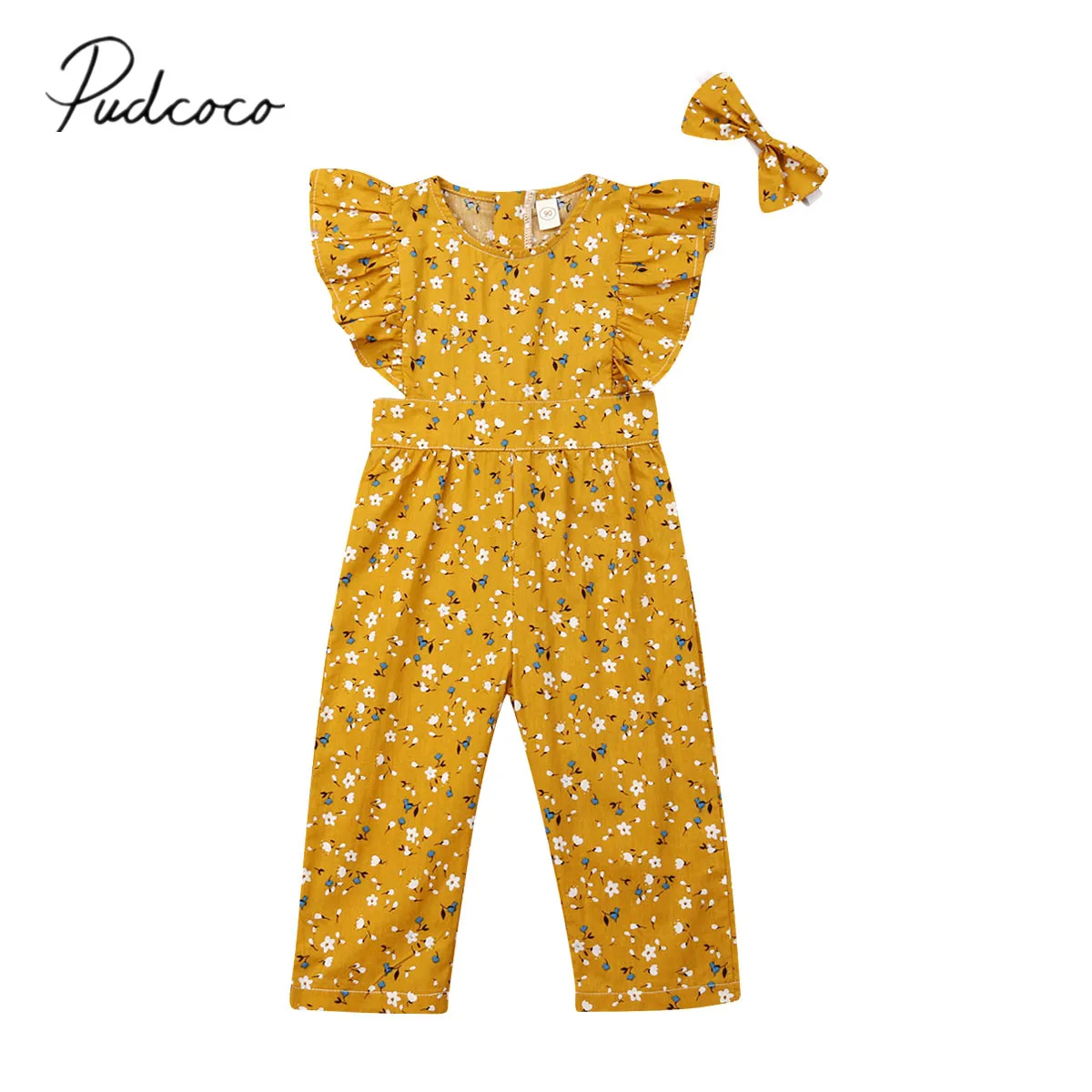 2019 Children Summer Clothing Toddler Kid Baby Girl 2Pcs Set Clothes Floral Romper Headband Ruffled Sleeveless Jumpsuit Outfit
2019 Children Summer Clothing Toddler Kid Baby Girl 2Pcs Set Clothes Floral Romper Headband Ruffled Sleeveless Jumpsuit Outfit