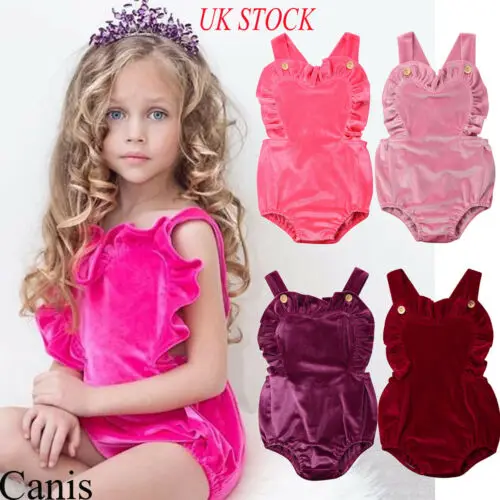 2019 Kid Toddler Velvet Romper Newborn Baby Girl Ruffle Sleeveless Backless Romper Playsuit Infant One-Piece Outfit Solid Summer
2019 Kid Toddler Velvet Romper Newborn Baby Girl Ruffle Sleeveless Backless Romper Playsuit Infant One-Piece Outfit Solid Summer