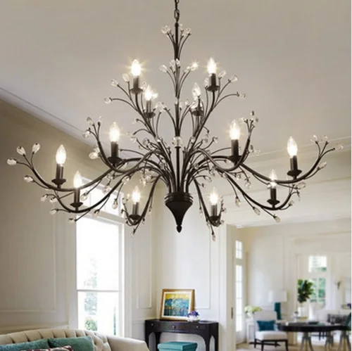 American Style Creative Nordic Black Iron Crystal Pendant Light Simple For Living Room Bedroom Dining Room Corridor Home
American Style Creative Nordic Black Iron Crystal Pendant Light Simple For Living Room Bedroom Dining Room Corridor Home
