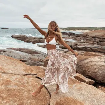 New Fashion Women Summer Boho Maxi Skirt Causal Loose Beach Long Skirt High Waist Pleated Floral Print Retro skirts
New Fashion Women Summer Boho Maxi Skirt Causal Loose Beach Long Skirt High Waist Pleated Floral Print Retro skirts