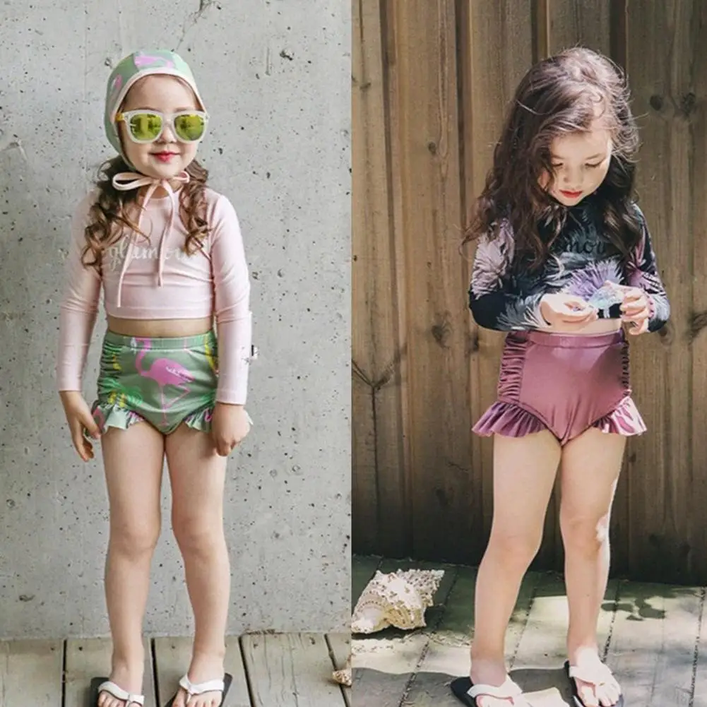 Kidlove 3Pcs/Set Kids Girls Long Sleeve Sunscreen Swimwear High Waist Shorts Hat Set
Kidlove 3Pcs/Set Kids Girls Long Sleeve Sunscreen Swimwear High Waist Shorts Hat Set