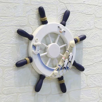 New Mediterranean Style Decoration Rudder Steersman Steering Marine Bar Decoration Wooden Rudder Home Decor Wall Craft
New Mediterranean Style Decoration Rudder Steersman Steering Marine Bar Decoration Wooden Rudder Home Decor Wall Craft