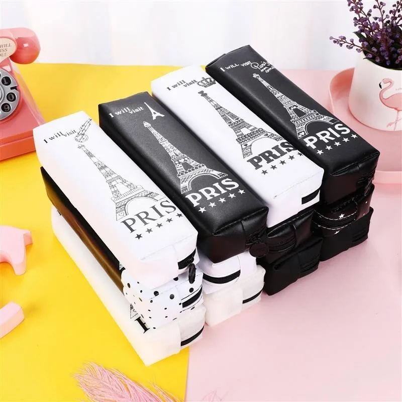 NOVERTY Kawaii Retro Black White Pencil Cases Bags Pouch PU Fountain Pen Box Case Gift Office School Stationary Supplies 04885
NOVERTY Kawaii Retro Black White Pencil Cases Bags Pouch PU Fountain Pen Box Case Gift Office School Stationary Supplies 04885