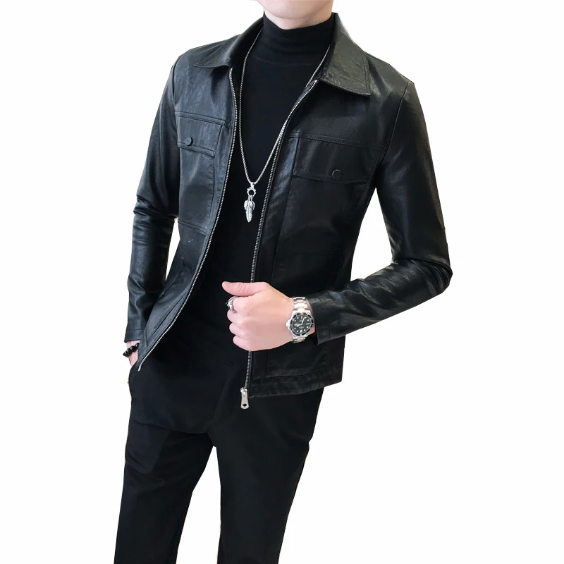 2018 Winter faux Leather hooded Clothing Male Jacket Self-cultivation Short Fund PU Loose Coat jaket men bomber
2018 Winter faux Leather hooded Clothing Male Jacket Self-cultivation Short Fund PU Loose Coat jaket men bomber