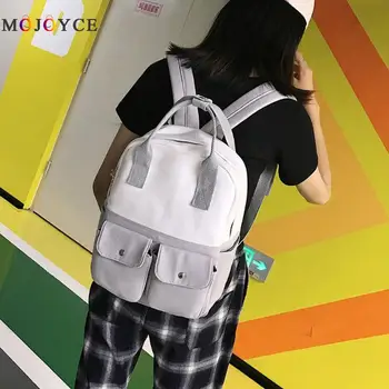 Travel Women Backpack Hit Color Teenage Girls Canvas Shoulder School Bags Knapsack Backpack Female
Travel Women Backpack Hit Color Teenage Girls Canvas Shoulder School Bags Knapsack Backpack Female