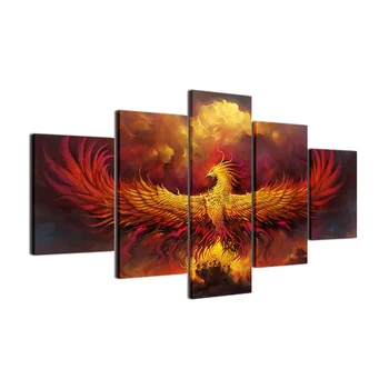 Canvas Abstract Painting Modular Wall Art 5 Pieces Fire Phoenix Bird Pictures Living Room Home Decor HD Printed Poster Framework
Canvas Abstract Painting Modular Wall Art 5 Pieces Fire Phoenix Bird Pictures Living Room Home Decor HD Printed Poster Framework